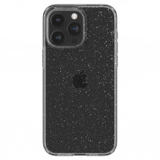 Spigen Liquid Crystal Glitter Case - тънък силиконов (TPU) калъф за iPhone 15 Pro (прозрачен)  1