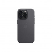 Apple iPhone FineWoven Case with MagSafe - оригинален текстилен кейс с MagSafe за iPhone 15 Pro (черен) 