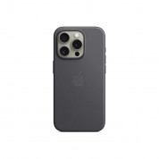 Apple iPhone FineWoven Case with MagSafe - оригинален текстилен кейс с MagSafe за iPhone 15 Pro (черен)  2