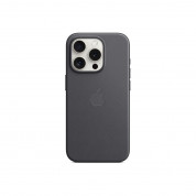 Apple iPhone FineWoven Case with MagSafe - оригинален текстилен кейс с MagSafe за iPhone 15 Pro (черен)  1