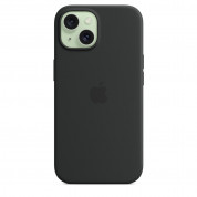 Apple iPhone 15 Silicone Case with MagSafe (black)  3