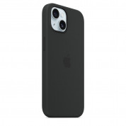 Apple iPhone 15 Silicone Case with MagSafe (black)  4