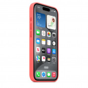 Apple iPhone Silicone Case with MagSafe - оригинален силиконов кейс за iPhone 15 Pro с MagSafe (розов)  4