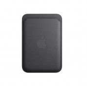 Apple iPhone FineWoven Wallet with MagSafe - оригинален кожен портфейл (джоб) за прикрепяне към iPhone с MagSafe (черен) 2