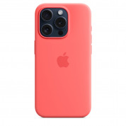 Apple iPhone 15 Pro Max Silicone Case with MagSafe (guava) 