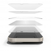 Ringke Privacy Full Cover Tempered Glass - калено стъклено защитно покритие с определен ъгъл на виждане за дисплея на iPhone 15 Pro (черен-прозрачен) 3