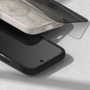 Ringke Privacy Full Cover Tempered Glass - калено стъклено защитно покритие с определен ъгъл на виждане за дисплея на iPhone 15 Pro (черен-прозрачен) 10