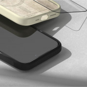 Ringke Invisible Defender Full Cover Tempered Glass 2.5D  - калено стъклено защитно покритие за дисплея на iPhone 15 Pro (черен-прозрачен) 6