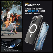 Spigen Ultra Hybrid MagSafe Case - хибриден кейс с висока степен на защита с MagSafe за iPhone 15 Pro Max (прозрачен-мат)  10