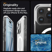 Spigen Ultra Hybrid MagSafe Case - хибриден кейс с висока степен на защита с MagSafe за iPhone 15 Pro Max (прозрачен-мат)  9