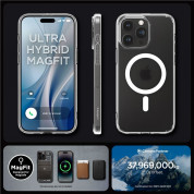 Spigen Ultra Hybrid MagSafe Case - хибриден кейс с висока степен на защита с MagSafe за iPhone 15 Pro Max (прозрачен-мат)  13
