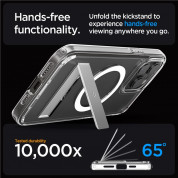 Spigen Ultra Hybrid S MagSafe Case - хибриден кейс с висока степен на защита с MagSafe и вградена поставка за iPhone 15 Pro Max (прозрачен)  12