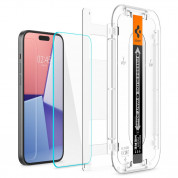 Spigen Glas.tR EZ Fit Tempered Glass 2 Pack for iPhone 15 Pro (clear) 3