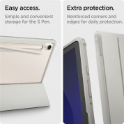 Spigen Ultra Hybrid Pro Case - удароустойчив хибриден кейс от най-висок клас с поставка  за Samsung Galaxy Tab S9 (сив) 13