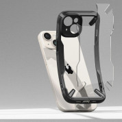 Ringke Fusion X Case - хибриден удароустойчив кейс за iPhone 15 (черен-прозрачен) 7