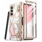 i-Blason Cosmo Pen SupCase Protective Case for Samsung Galaxy Z Fold5 (marble pink) 1