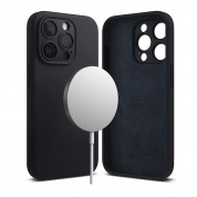 Ringke Liquid Silicone Magnetic Case - силиконов (TPU) калъф с MagSafe за iPhone 15 Pro (тъмносин) 1