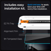 Spigen Glas.Tr Ez Fit Privacy Tempered Glass 2 Pack - 2 броя стъклени защитни покрития с определен ъгъл на виждане за дисплея за iPhone 15 Pro 9