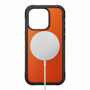 Nomad Rugged Case - хибриден удароустойчив кейс с MagSafe за iPhone 15 Pro (оранжев) 1