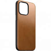 Nomad Modern Leather MagSafe Case - кожен (естествена кожа) кейс с MagSafe за iPhone 15 Pro Max (кафяв) 4