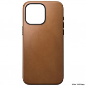 Nomad Modern Leather MagSafe Case - кожен (естествена кожа) кейс с MagSafe за iPhone 15 Pro Max (кафяв) 2