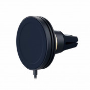 iOttie Velox Mini MagSafe Magnetic Wireless Air Vent Mount - поставка за радиаторa на кола с безжично зареждане за iPhone с MagSafe (черен) 1