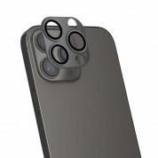 4smarts StyleGlass Camera Lens Protector - 2 броя предпазни плочки за камерата на iPhone 15 Pro, iPhone 15 Pro Max (тъмносив и прозрачен) 1