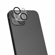 4smarts StyleGlass Camera Lens Protector - 2 броя предпазни плочки за камерата на iPhone 15, iPhone 15 Plus (тъмносив и прозрачен) 2