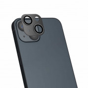 4smarts StyleGlass Camera Lens Protector - 2 броя предпазни плочки за камерата на iPhone 15, iPhone 15 Plus (тъмносив и прозрачен) 1