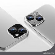 4smarts StyleGlass Camera Lens Protector - 2 броя предпазни плочки за камерата на iPhone 15, iPhone 15 Plus (тъмносив и прозрачен) 3