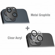 4smarts StyleGlass Camera Lens Protector for iPhone 15, iPhone 15 Plus (graphite and clear)