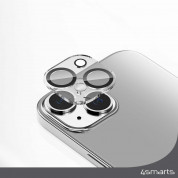 4smarts StyleGlass Camera Lens Protector - 2 броя предпазни плочки за камерата на iPhone 15, iPhone 15 Plus (тъмносив и прозрачен) 7