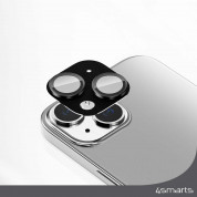 4smarts StyleGlass Camera Lens Protector - 2 броя предпазни плочки за камерата на iPhone 15, iPhone 15 Plus (тъмносив и прозрачен) 6
