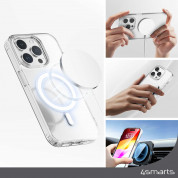 4smarts 360° Premium Protection Set - хибриден удароустойчив кейс с MagSafe и стъклено защитно покритие за дисплея на iPhone 15 (прозрачен) 2