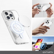 4smarts 360° Premium Protection Set - хибриден удароустойчив кейс с MagSafe и стъклено защитно покритие за дисплея на iPhone 15 Pro (прозрачен) 2