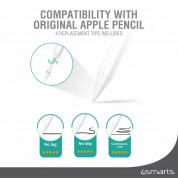 4smarts Replacement Pencil Tips 4 pack for Apple Pencil и Apple Pencil 2nd Gen (white) 1