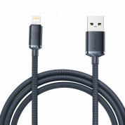 Baseus Crystal Shine USB-A to Lightning Cable 12W (CAJY000101) - USB-A към Lightning кабел за Apple устройства с Lightning порт (200 см) (черен)