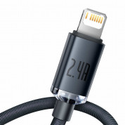 Baseus Crystal Shine USB-A to Lightning Cable 12W (CAJY000101) - USB-A към Lightning кабел за Apple устройства с Lightning порт (200 см) (черен) 1