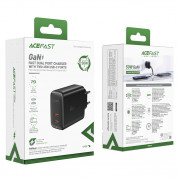 Acefast A29 PD 50W GaN Fast Charger - захранване за ел. мрежа за лаптопи, смартфони и таблети с 2xUSB-C изходи (черен)  3