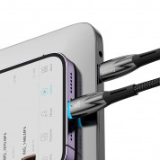 Baseus Glimmer USB-C to Lightning Cable PD 20W (CADH000101) - USB-C към Lightning кабел за Apple устройства с Lightning порт (200 см) (черен) 8