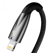 Baseus Glimmer USB-C to Lightning Cable PD 20W (CADH000101) - USB-C към Lightning кабел за Apple устройства с Lightning порт (200 см) (черен) 2