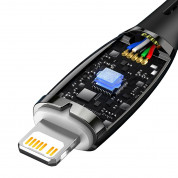 Baseus Glimmer USB-C to Lightning Cable PD 20W (CADH000101) - USB-C към Lightning кабел за Apple устройства с Lightning порт (200 см) (черен) 5