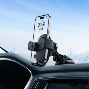 Baseus UltraControl Lite Series Car Phone Holder - поставка за таблото или стъклото на кола за смартфони с дисплеи от 5.4 до 7 инча (черен) 5