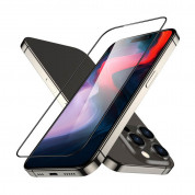 ESR Armorite 3D Full Cover Tempered Glass - калено стъклено защитно покритие за дисплея на iPhone 15 Pro Max (черен-прозрачен) 3