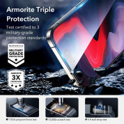 ESR Armorite 3D Full Cover Tempered Glass - калено стъклено защитно покритие за дисплея на iPhone 15 Pro Max (черен-прозрачен) 6