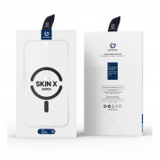 Dux Ducis Skin X Pro Magnetic Wallet Case - удароустойчив хибриден кожен кейс с отделение за карти и MagSafe за iPhone 15 Pro (черен-прозрачен) 5