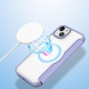 Dux Ducis Skin X Pro Magnetic Wallet Case for iPhone 15 (purple-clear) 3