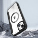 Dux Ducis Skin X Pro Magnetic Wallet Case - удароустойчив хибриден кожен кейс с отделение за карти и MagSafe за iPhone 15 (черен-прозрачен) 10