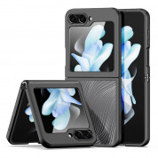 Dux Ducis Aimo MagSafe Case - хибриден удароустойчив кейс с MagSafe за Samsung Galaxy Z Flip5 (черен-прозрачен)