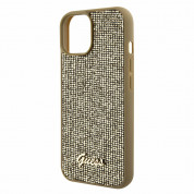 Guess PU Square Mirror Script Logo Leather Hard Case for iPhone 15 (gold) 3